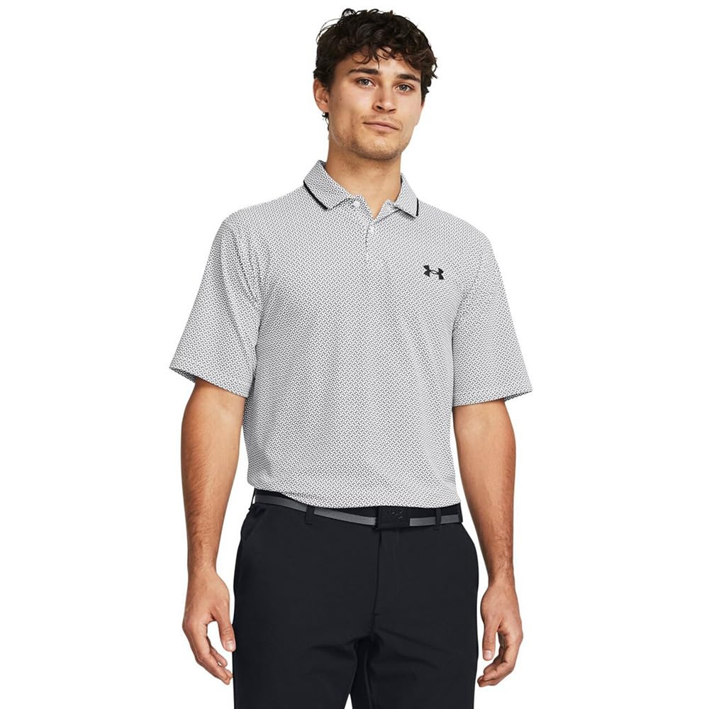 

UA Verge Polo MD [Under Armour] Iso-Chill Белый/Серый ореол/Черный