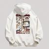 Korean version of cartoon crayon small hooded sweater women's autumn and winter models popular simple and loose trendy brand velvet jacket