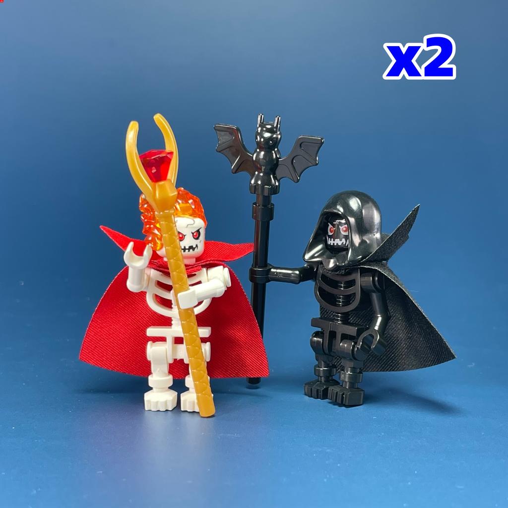 MOC Bricks DIY Dark Messenger Magicians Group Skull Skeleton Horse Building Blocks Mini Dolls Toys For Kids Gifts