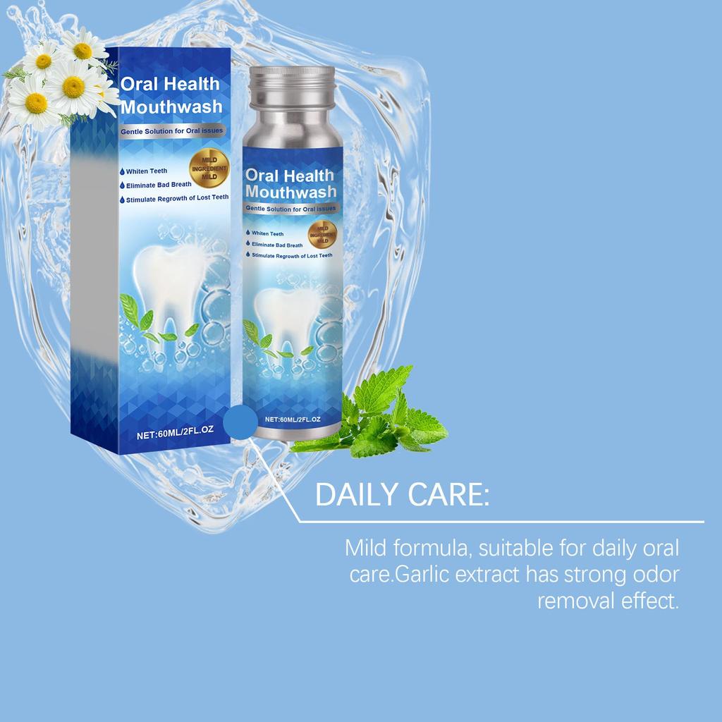 Concentrated Mouthwash Teeth Whitening Remove Smell Bad Breath Yellow Stains Fresh Oral Mouth Toothpaste Oral Liquid 60ml