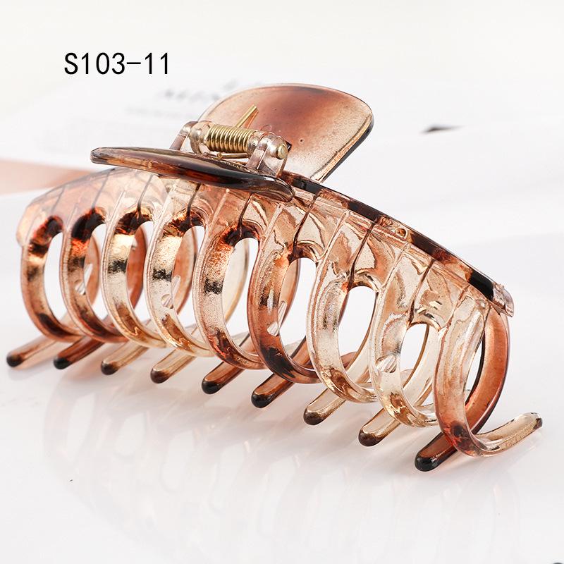 European & American Style Geometric Hair Claw Clip - Large Dragon Bone Design