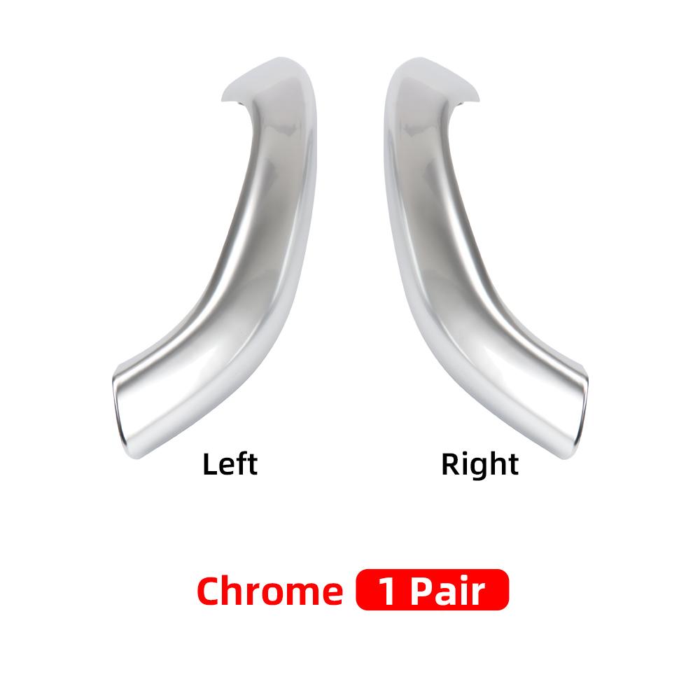 Carbon Fiber Chrome Car Interior Door Pull Handle Cover Trim Replacement For BMW X1 X2 F48 F49 F39