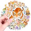 50 Watercolor Fun Cute Pet Animal Stickers Multi-Healing Animal Hand Account Mobile Phone Computer Decoration Material