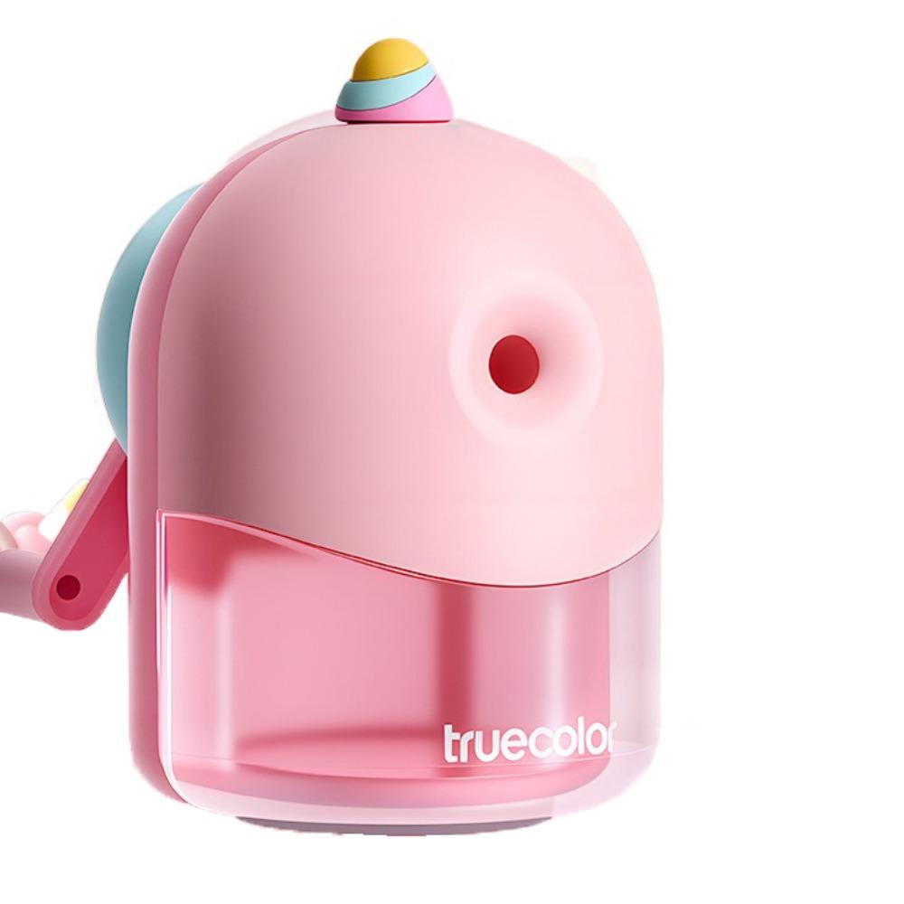 

Мультяшная точилка для карандашей с ручным приводом, инструмент для точилки для карандашей с одним отверстием, студенты розовый