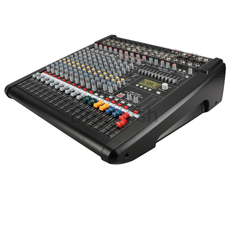 CMS1000-3 48V Phantom Audio Mixer Console Professional 10 Channel Compact Mixing Desk System For Stage Church Studio