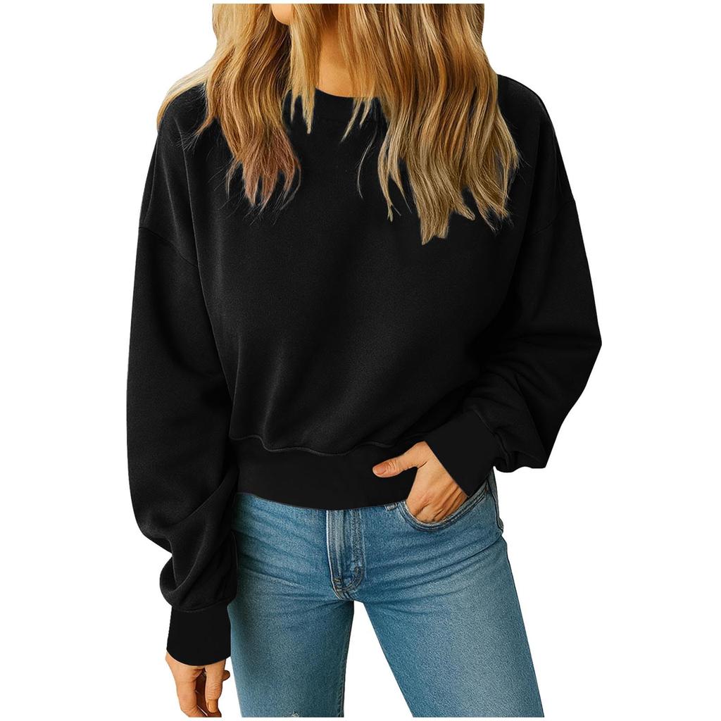 Women's Fashionable Loose Long Sleeved Sports Top Casual Pullover Hoodie