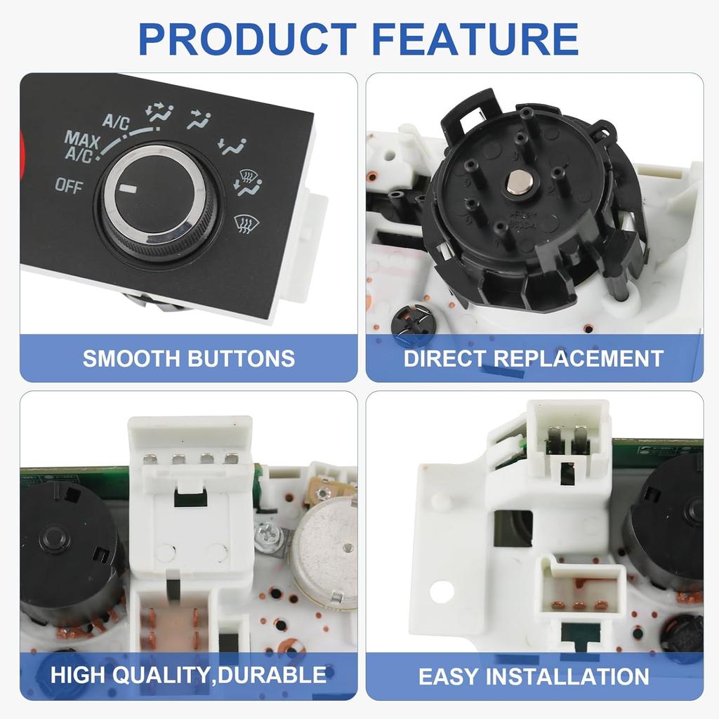Front A/C Heater Climate Control Module Compatible With 1996-2014 Chevrolet Express 1500 GMC Savana 1500 1996- Chevrolet Express 2500 3500 GMC Savana