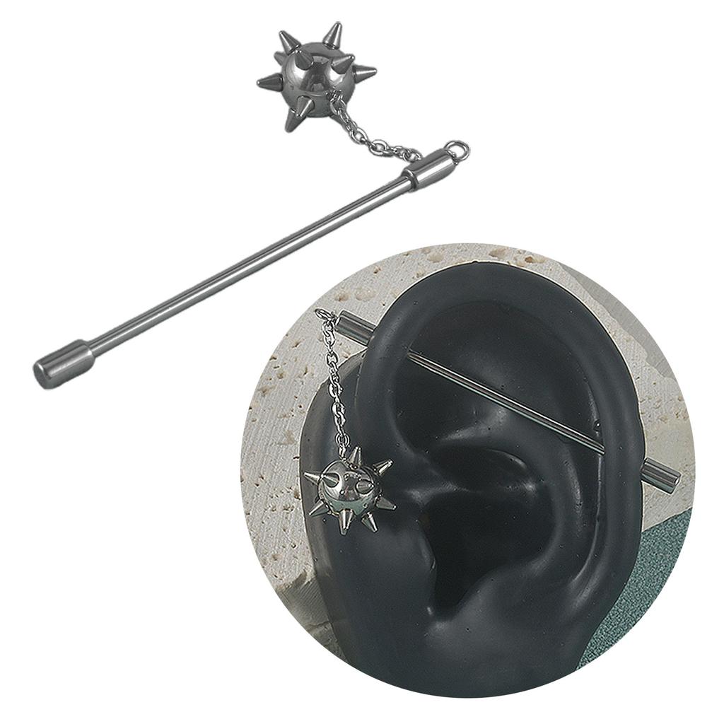 Orecchini Pendenti a Catena in Acciaio Chirurgico Unici Orecchini Pendenti Martello di Meteora Orecchino Cartilagine Trago Gioielli Eleganti da Donna