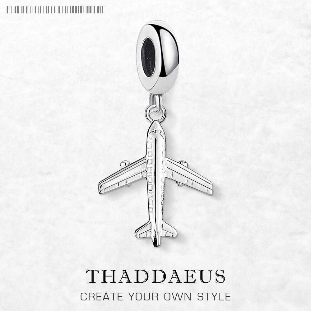 

Aircraft Pendant Dangle Charm New Arrival 925 Silver Airplane Gift Simple Cute Fashion Jewelry