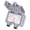 Outdoor Waterproof Socket Wall Electrical Outlets IP66 Weatherproof Box 2 Gang UK Style 250V