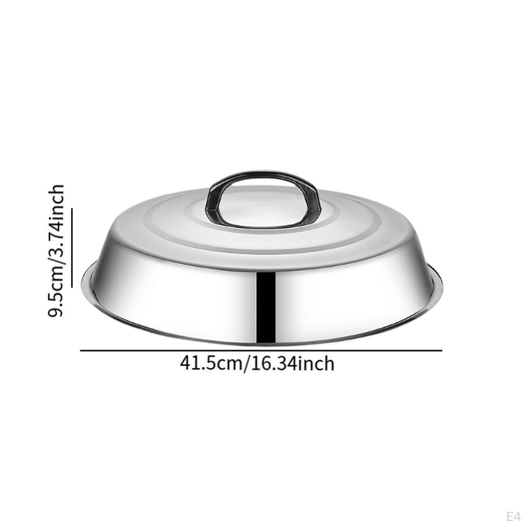 Basting Cover Burger Cooking Pot Lid Cheese Melting Dome for Kitchen BBQ Griddle