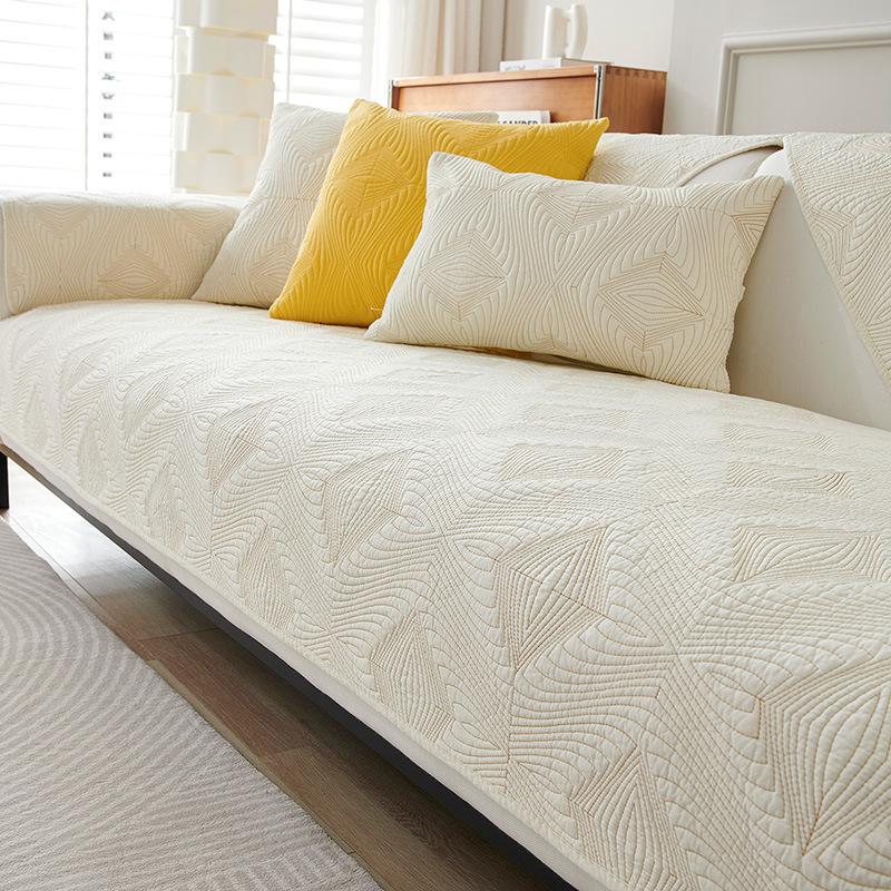 

Pure Cotton Sofa Cushion Universal In All Seasons, Cotton Fabric Non-Slip Seat Cushion Cover Cloth, Simple Modern Sofa Cover Towel Seat Cushion 70*70cm