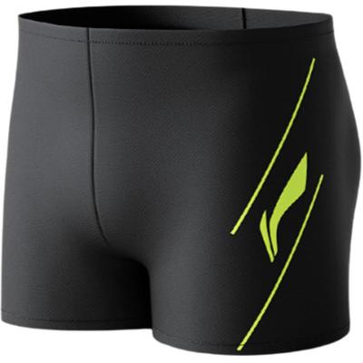 Li Ning Lässige Einfache Anti-Peinlichkeits Atmungsaktive Bequeme Logo Badehose Herren Bademode Schwarz LNKT425-1