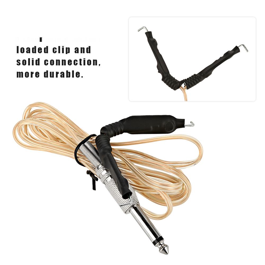 Transparent Heavy Duty Silicone Soft Tattoo Clip Cord for Tattoo Machines Power Supply Line