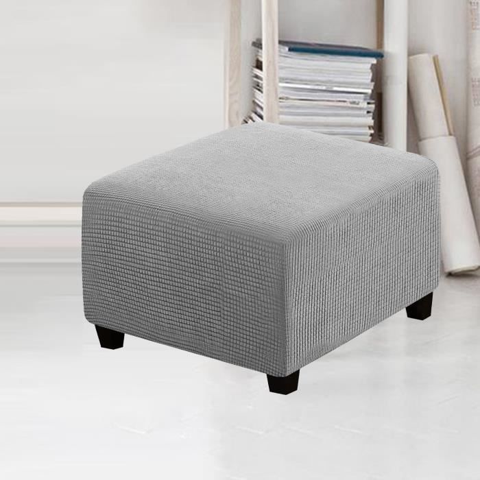 Housse de Pouf carrée Housse de ottomane Extensible Housse de Tabouret de Rangement Pliant carré Housse de Repose-Pieds , 68-82cm,-B