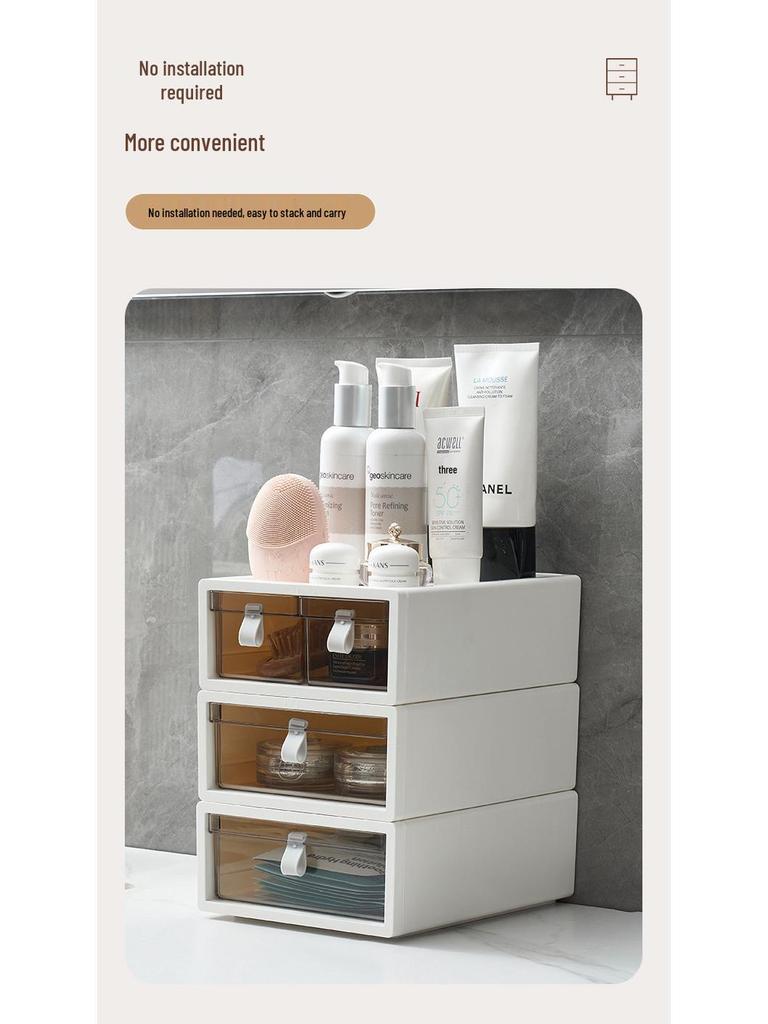 Schreibtisch-Schubladen-Organizer: Mehrschichtige Aufbewahrung für Büromaterialien & Kosmetik