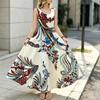 U-Neck Sleeveless Floral Maxi Dress,Lightweight Flowy Spring Fall Layering Dress,Elegant Women's Dress for Daily & Casual Occasions
