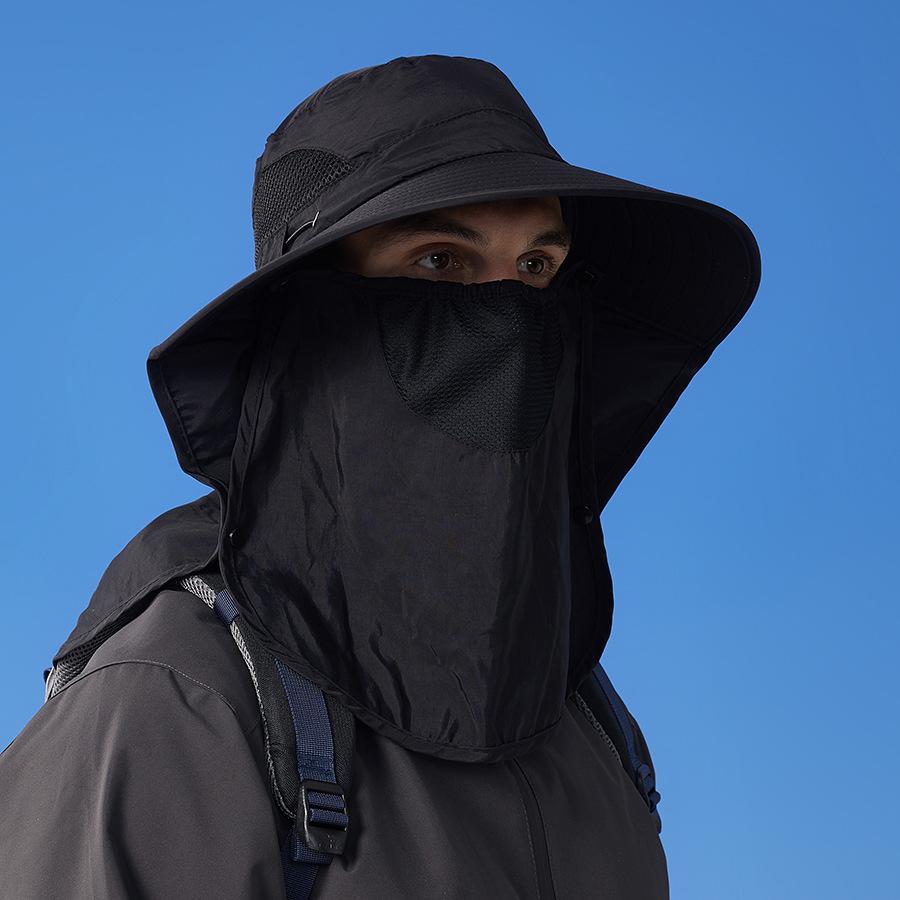 Sun Protection Hat Summer Outdoor Riding Fishing Uv Protection Mask Shawl Fisherman Hat Men Mountaineering Hat