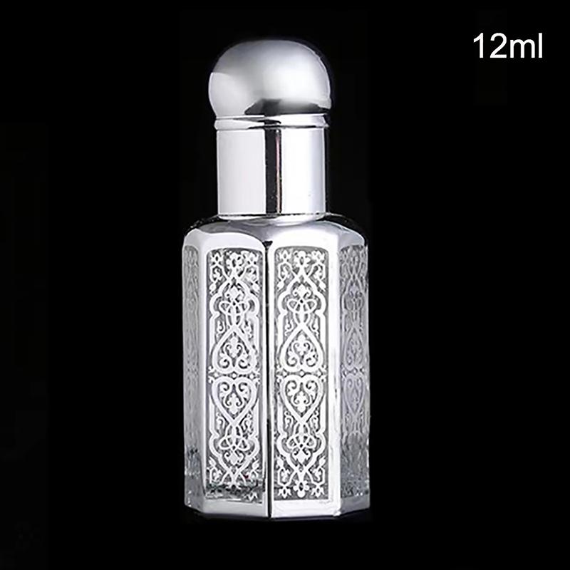 3/6/12 ml Ätherisches Öl Rollerflasche Gold Tropfer Parfümflaschen Reise Nachfüllbar Roll-On Glas Luxus Leerer Behälter