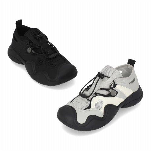 [ELCANTO] Matz Women s Gorpcore Casual Sneakers 4cm LCWC24M413 Black-225
