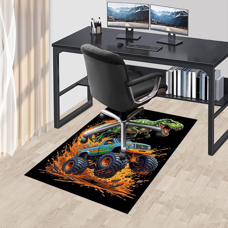1PC Dinosaur Truck Extra Large Non-Slip Floor carpet, Office, family, bedroom, Studio - Large Area RugJ0376