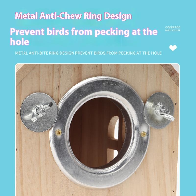 Bird Wooden Cage For Bird Cage Parrot Circular Cage Anti Splash Proof Cage Bird Toys For Pet