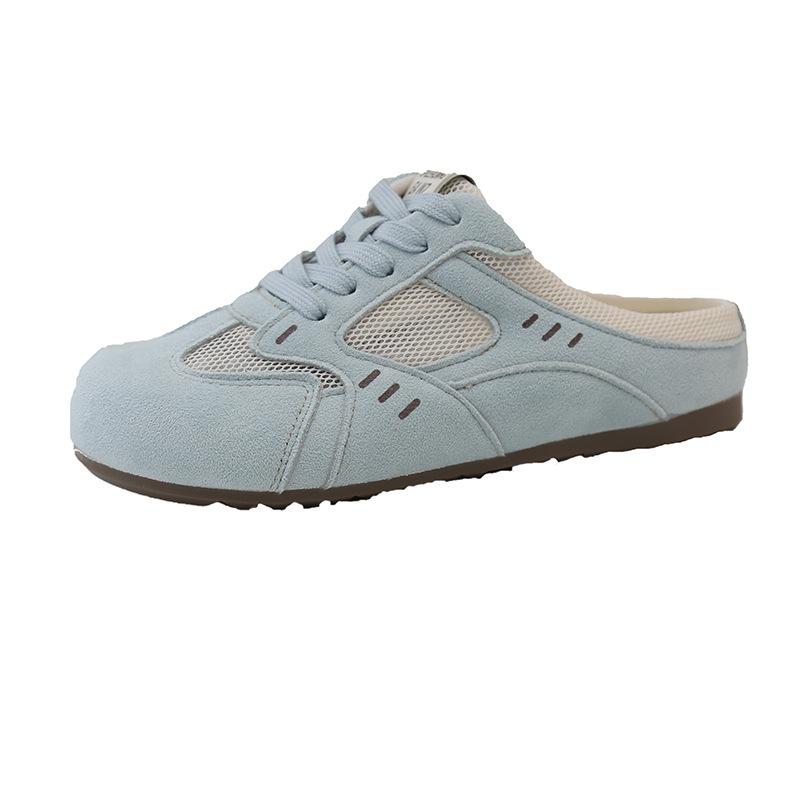 Retro Dexun Shoes 2025 Spring New Versatile Candy Color Lazy One Pedal Flat Baotou Slippers Casual