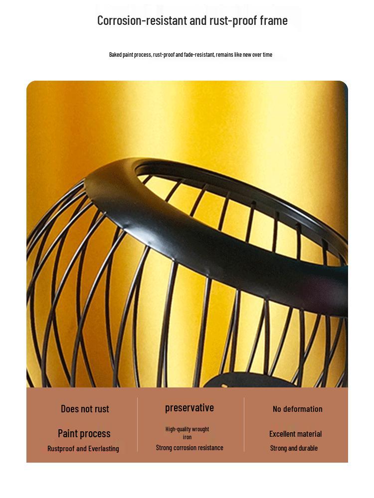 European-Style Irregular Wrought Iron Fruit Basket & Coffee Capsule Rack