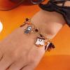 Funny Halloween Bracelet Cartoon Ghost Pumpkin Spider Evil Eye Bat Black Cat Skull Charm Chain Bangle Boho Jewelry For Women Men