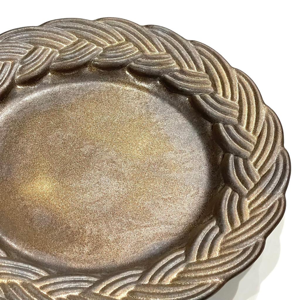 24to3 Plate, ami-ami Plate, Medium, Gold, Approx. 21cm