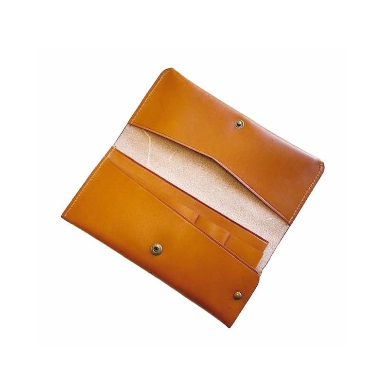 

[MASACCIO] Made of cowhide Bill-sized ultra-small long wallet Over‘d-lap mini wallet Tanned leather card pocket Slit specifications unisex thin wallet
