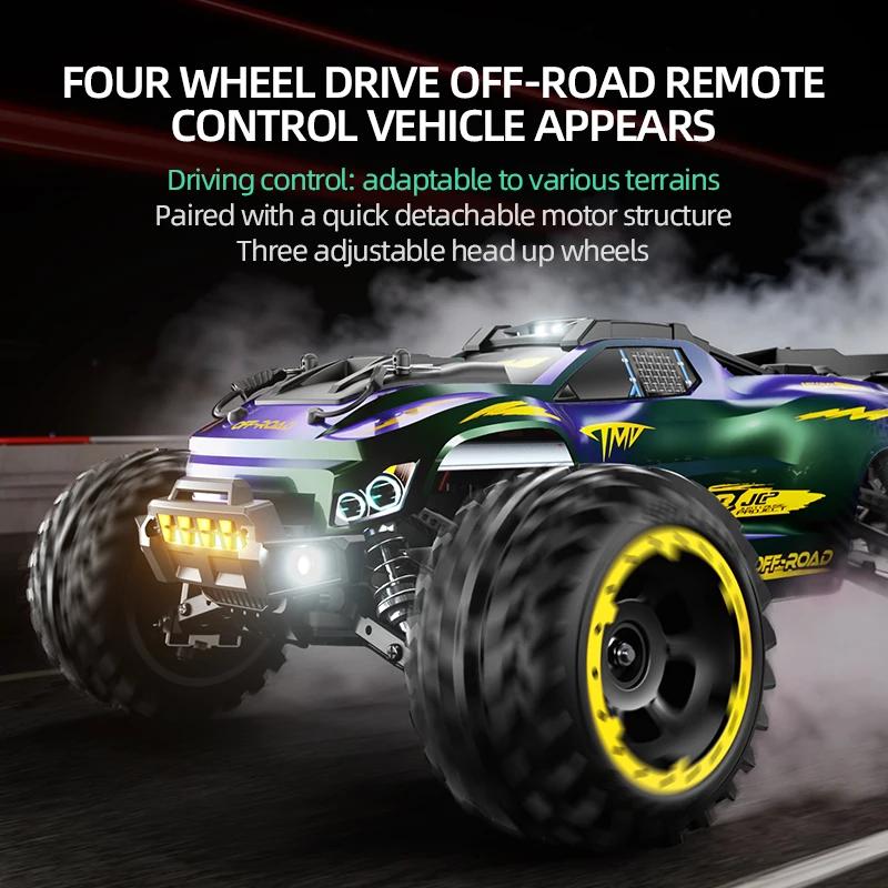 JJRC C8832A 1:10 RC Car 2.4G 4WD High-Speed With Light Large Electric Remote Control Crawler 4x4 Off-Road Vehicle Toy For Kid