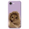 For iPhone 16e Case Wrapped Cat Pattern Printing Straight Edge TPU Phone Back Cover