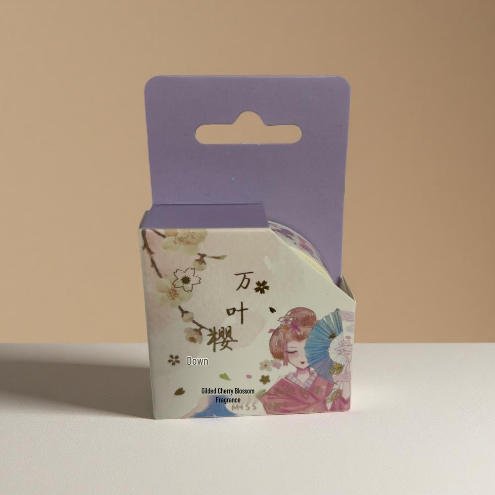 Shiguang Sakura Story Washi Tape - Fresh Japanese Floral Design for Journals & DIY Collage Decoration