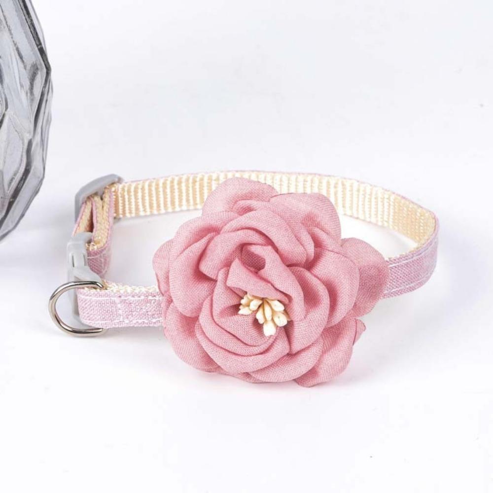 Soft Pet Cat Collar with 3D Flower Buckle Dog Leash New Cats Collar  Pet Decorative