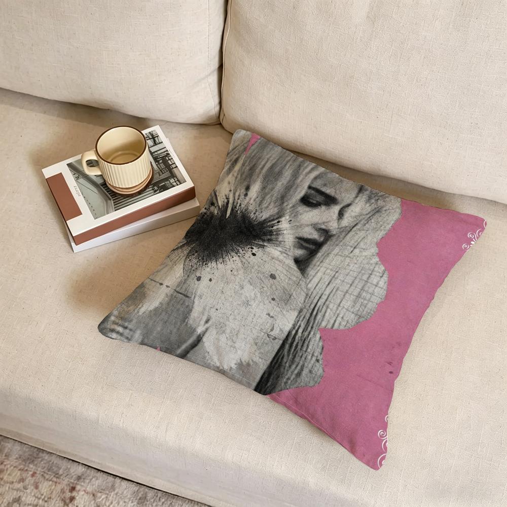 A-Addison Rae Cushion Cover Fabric Soft Furnishing,Pillowcase, Cushion Cover, Sofa Pillow, Home Decoration