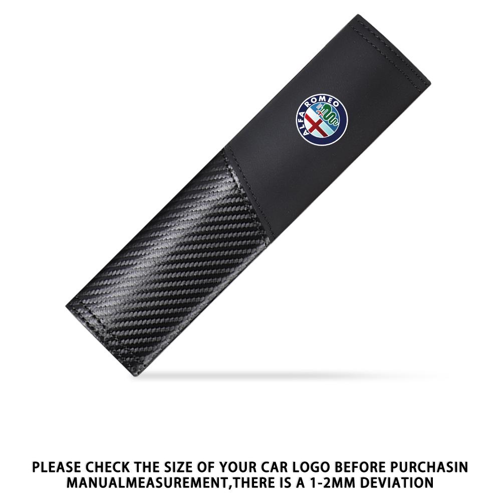 HNZCY1 1pc/2pcs Car Seat Belt Cover Protect Shoulders Pads Cover Carbon Fiber Protection Cover For Alfa Romeo Giulia MiTo Giulietta