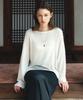 Siyajyu Sikn2194 Loose Fit Natural Boat Neck Knit_Ivory