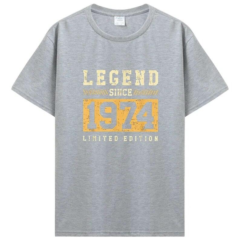 Gammal Vintage 1974 Födelsedagsdekoration Unisex Dam T-shirt Fru Make Födelsedagspresenter Ordspråk Citat Grafisk T-shirt Kläder