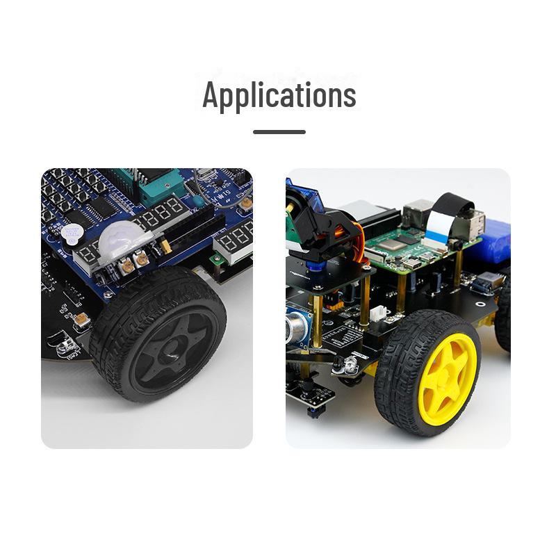 65mm Rubber Tire Smart Car Racing Wheel with TT Motor