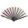 Good-4Pcs Bamboo Folding Hand Fan For Burlesque Music Festival Women Men Rainbow Pride