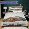 Vintage Sports Pattern Bedding Uilt Set Uilt Cover Pillowcase Home Decoration Birthday Gift (1 * Duvet Cover + 2 * Pillowcase Without Core)