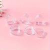 10pcs Heart-Shaped Plastic Cosmetic Jar Set - Refillable Travel Containers for Lip Balm, Cream & More - Odorless