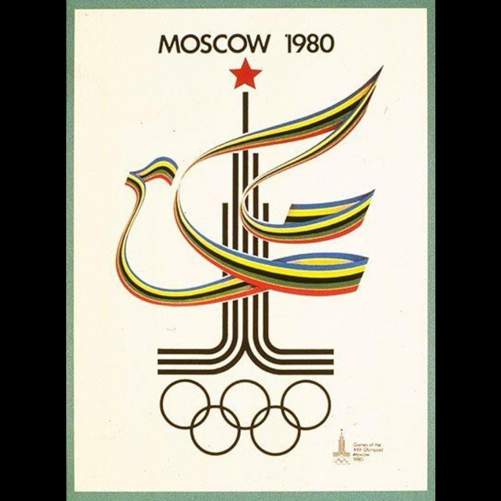 

Москва 1980 Олімпійські ігри Вінтажний Металевий Бляшаний Знак Декор для Спортивного Бару 20x30см