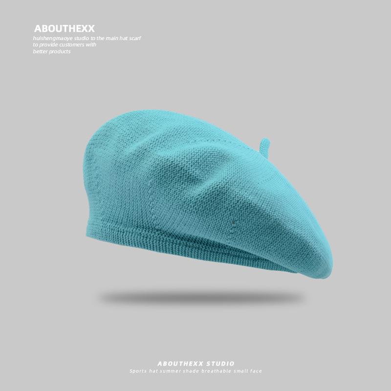 Beret Hat Women Japanese British Versatile Painter Hat Literary Retro Octagonal Hat Solid Color Simple Casual Bere Hat