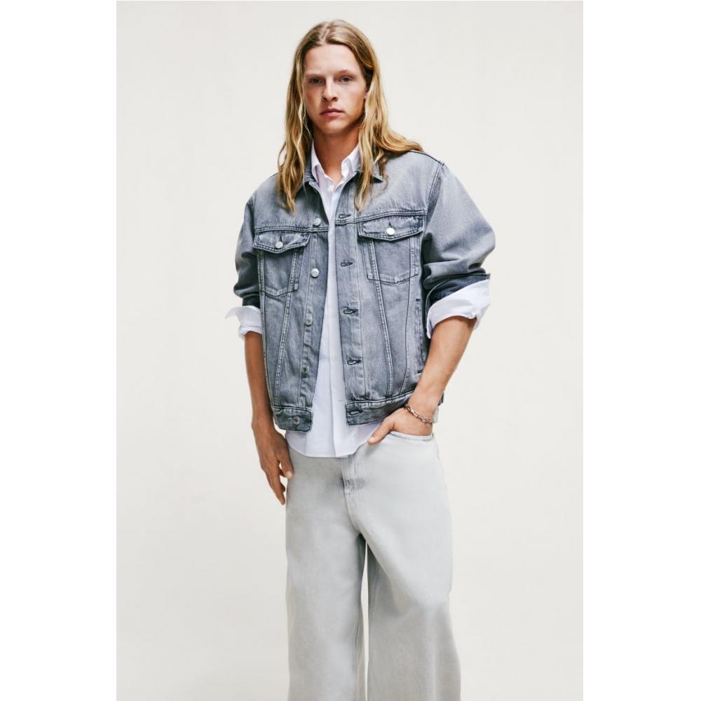 H M Super Baggy Jeans ligHt Grey