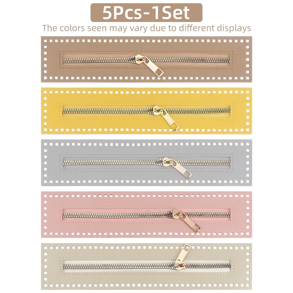 5pc 27cm length zipper strap with sewing hole accessories, DIY zipper material for hand crochet yarns bag/ luggage zipper strip