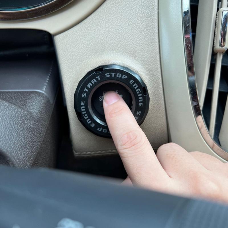 Upgrades Car Engine Start Stop Button Rings ABS Switch Protector Cover for Enhances Safety In Schools Offices & Family