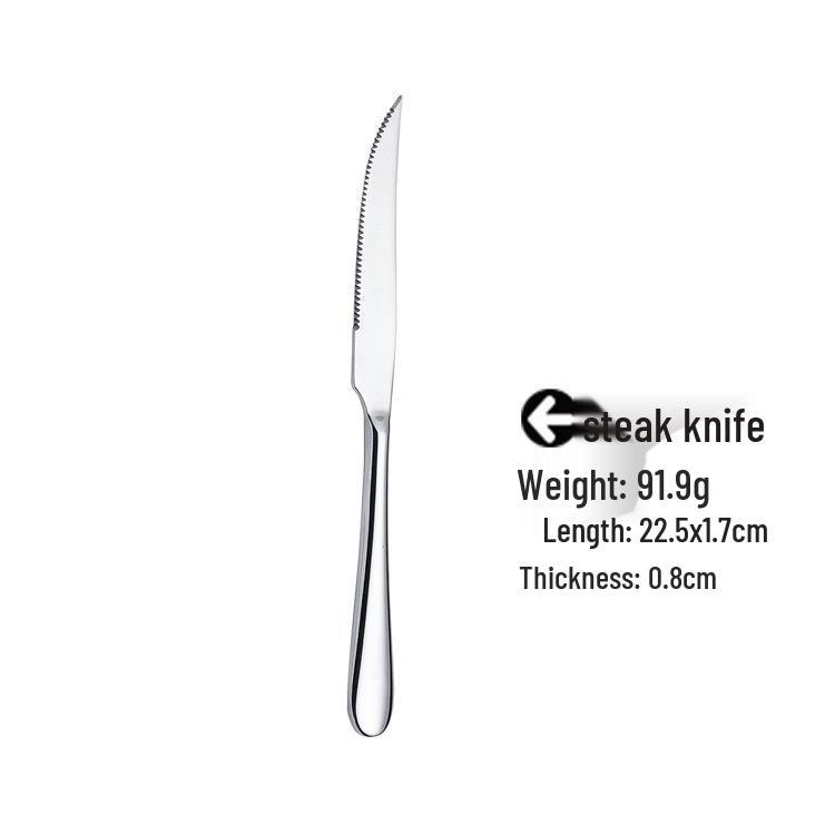 Stainless Steel Cutlery Set: Knife, Fork & Spoon - High-Grade Tableware for Hotels