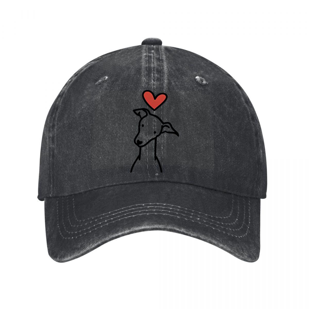 Light Blue Deer Heart Baseball Cap Washed Baseball Cap Adjustable